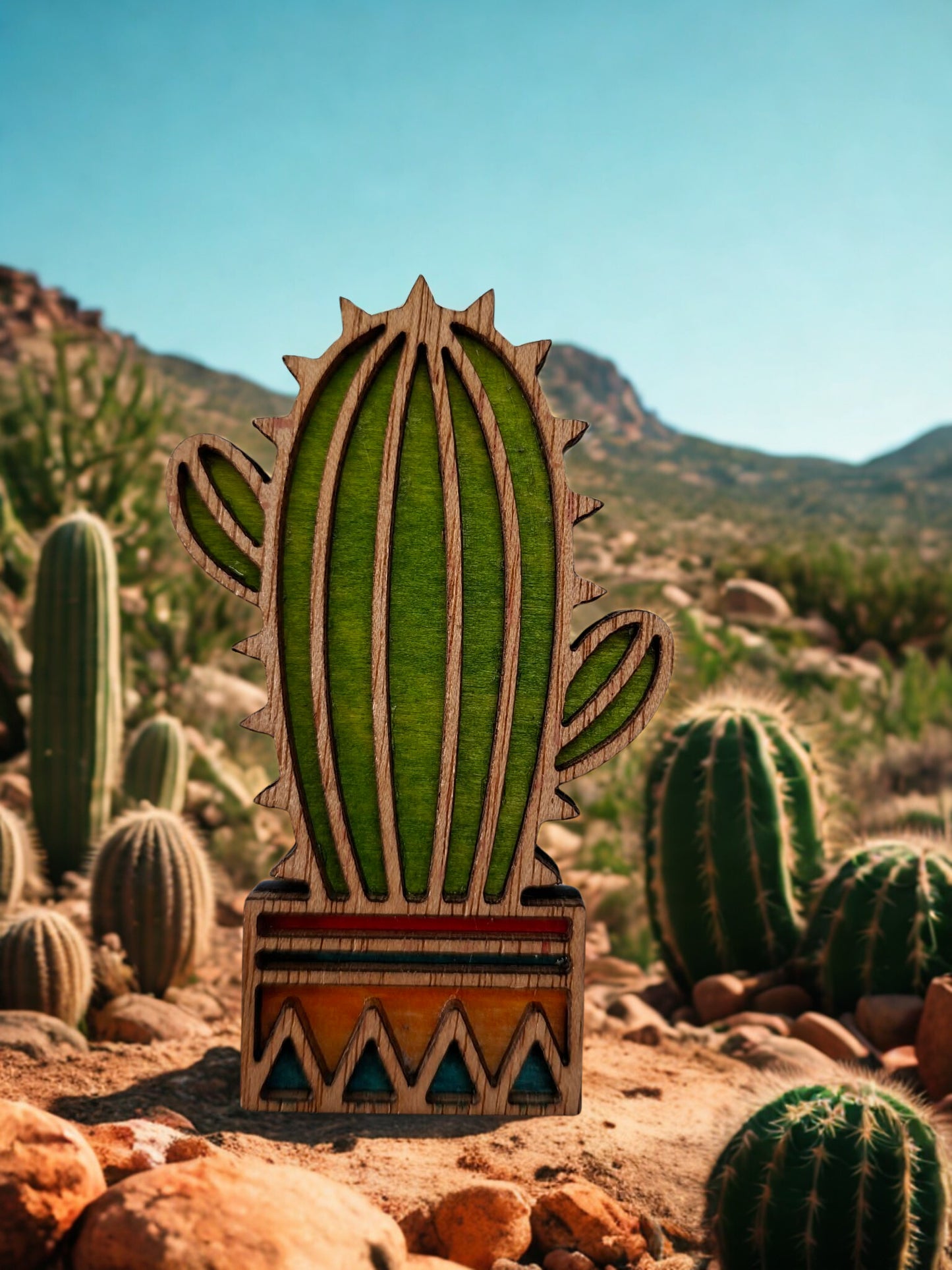 Hand coloured plant magnet
