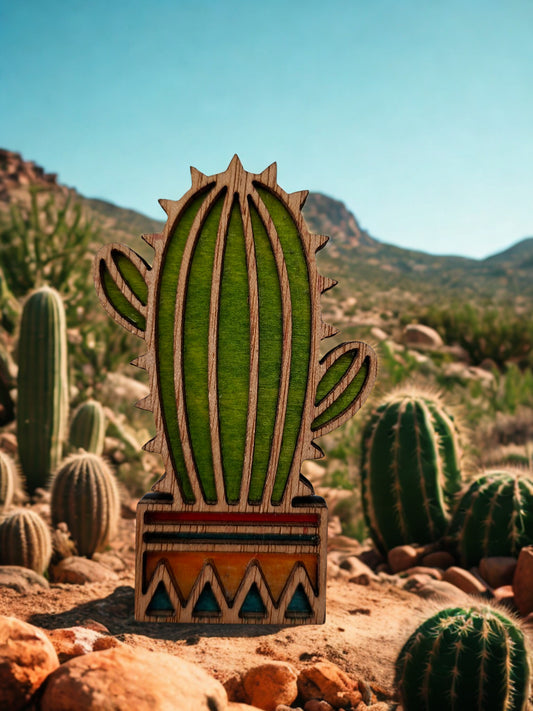 Hand coloured plant magnet