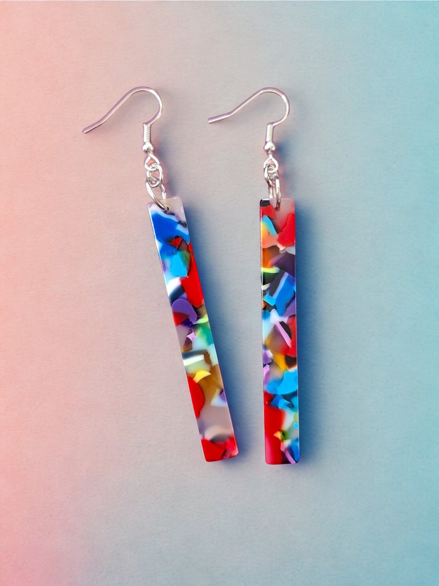 Rainbow kaleidoscope earrings