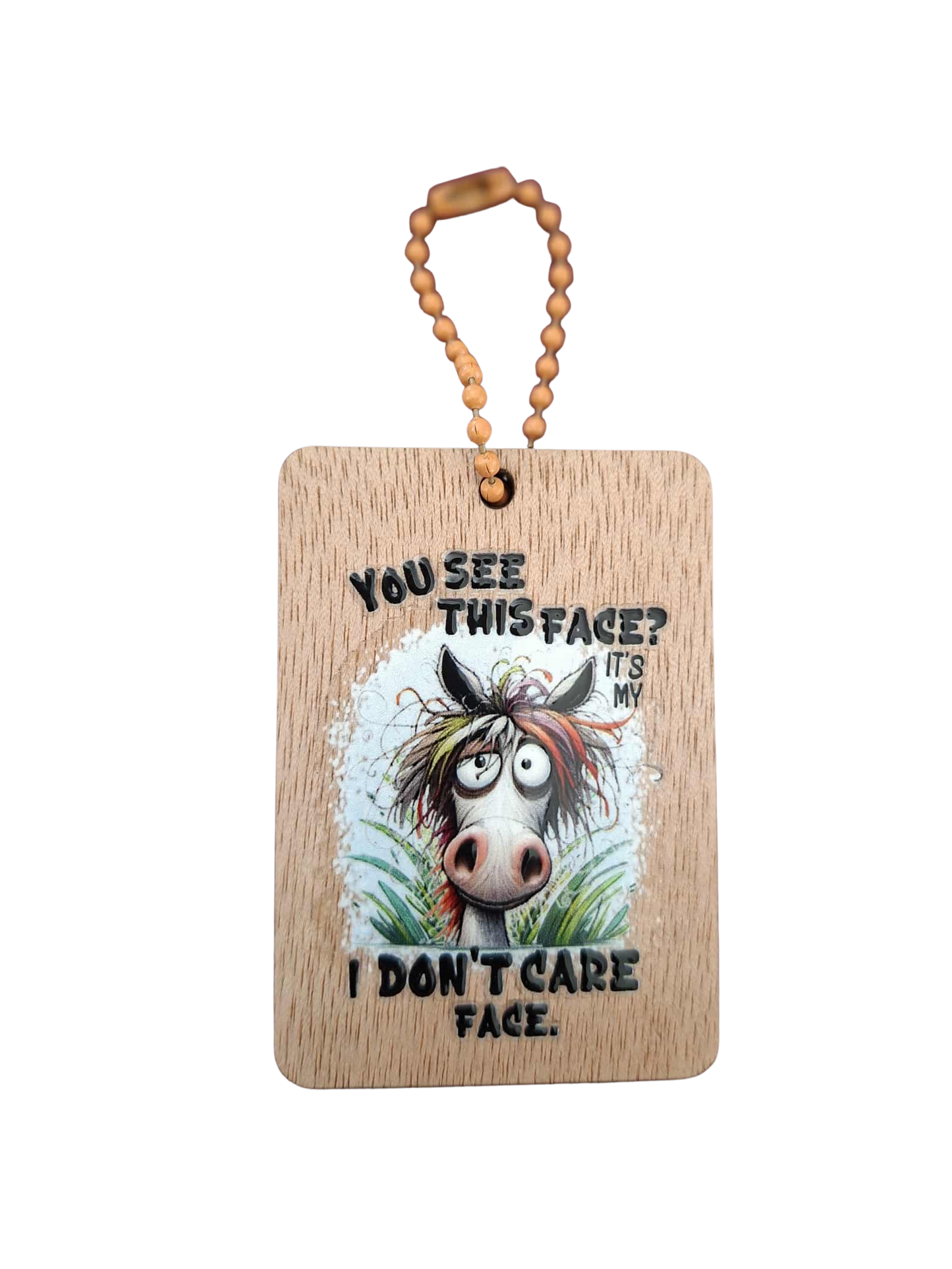 Comedy Key Chain - I don't care face