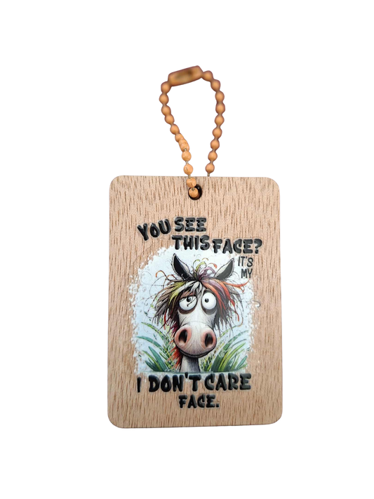 Comedy Key Chain - I don't care face
