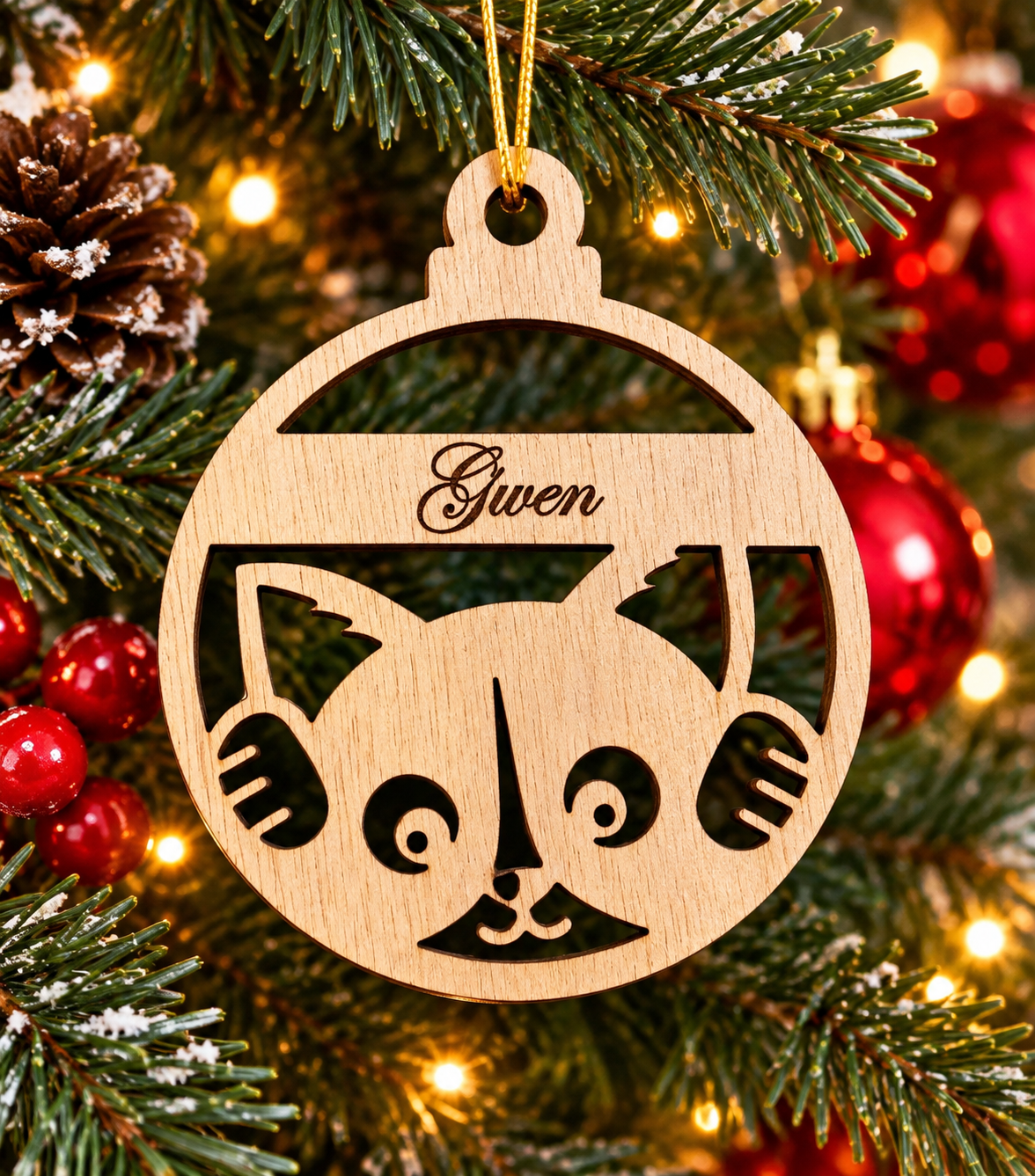 Personalised Cat Christmas Decoration – Why Wait Until Christmas? 4 to choose from!