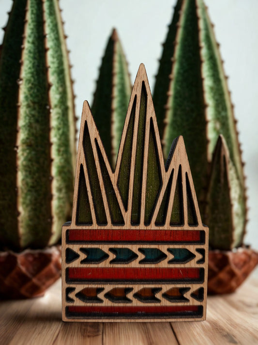 Hand coloured plant magnet