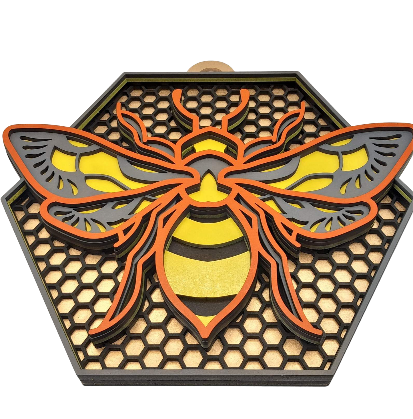 Bee multi layered wall art - one off piece
