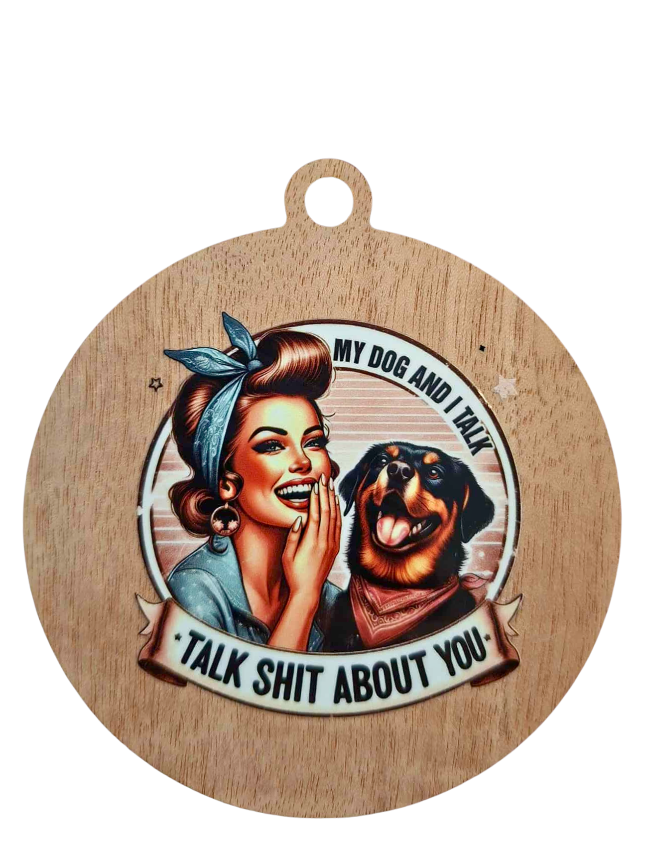 Retro My dog and I magnet/hanger