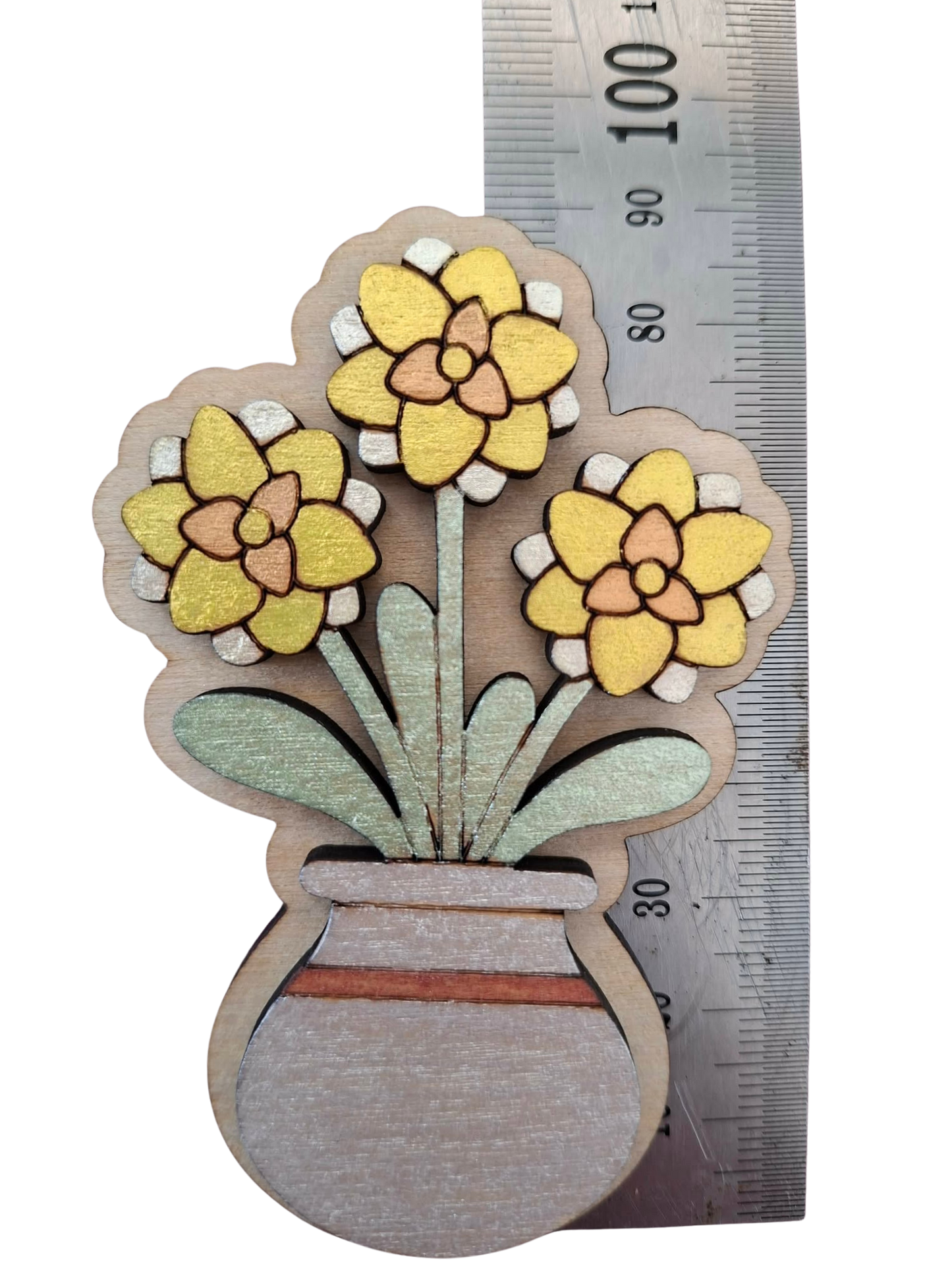 Hand painted flower magnet