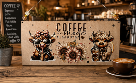 Coffee Mode - All Day Everyday Sign