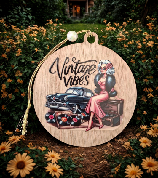 Vintage Vibes small hanging sign