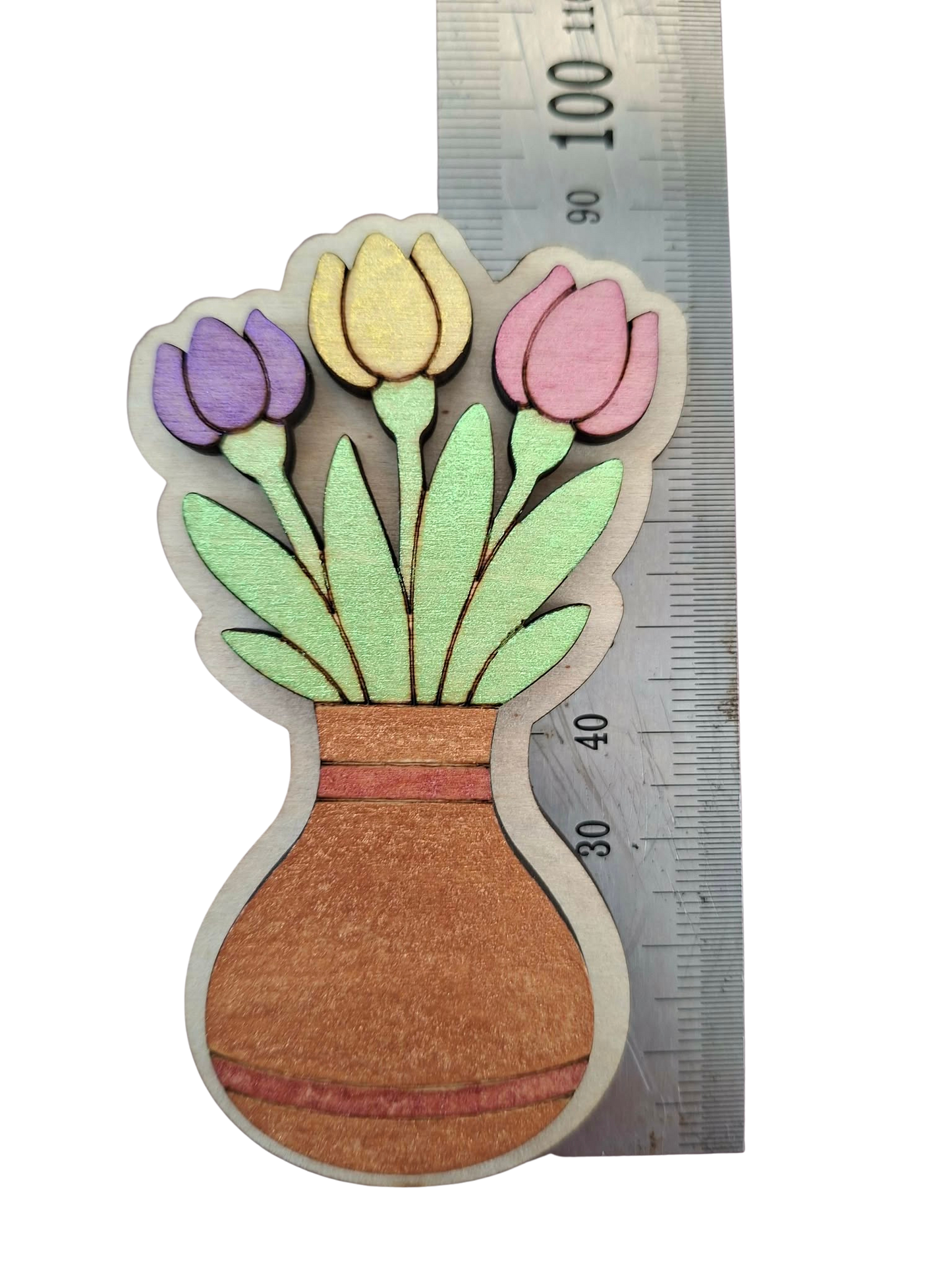 Hand painted flower magnet