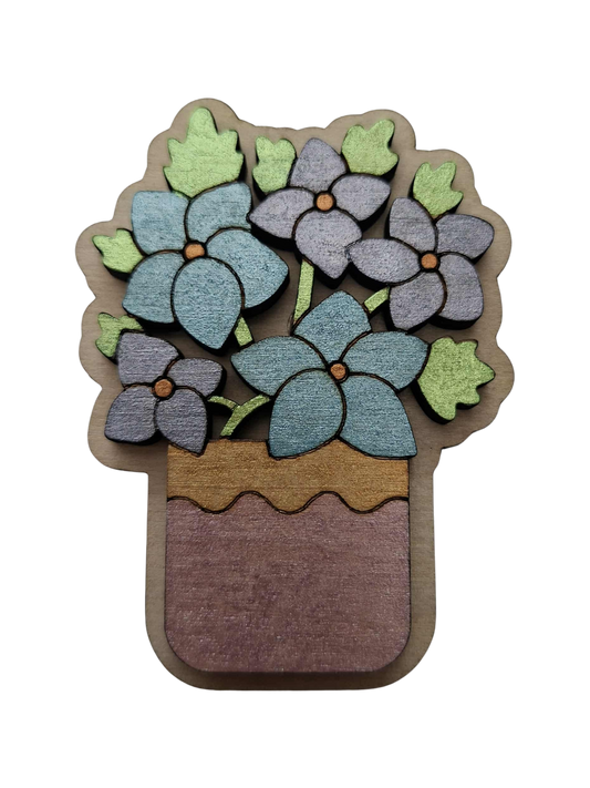 Large flower fridge magnet