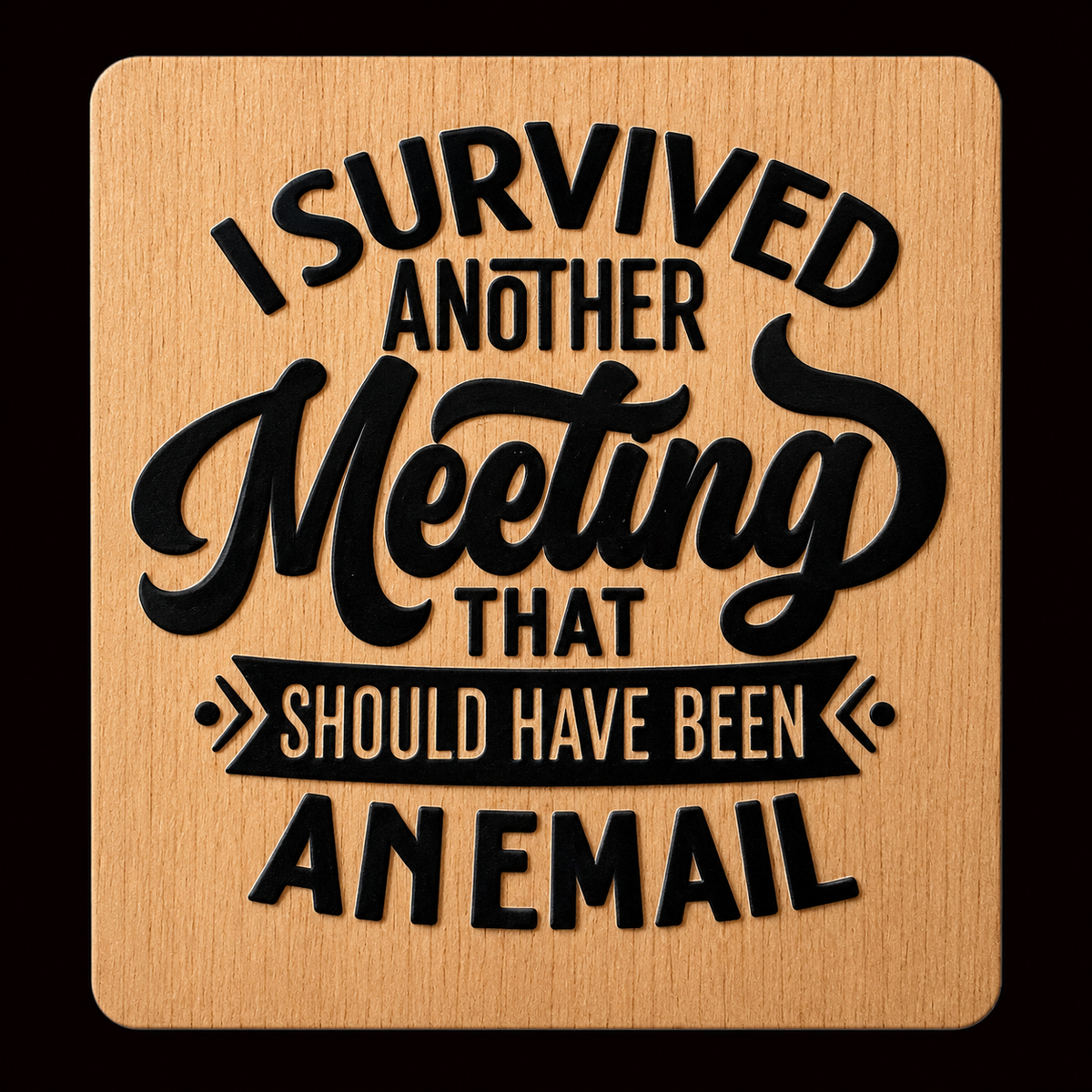 Funny Office Fridge Magnet - I Survived Another Meeting