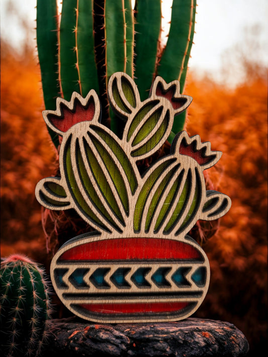 Hand coloured plant magnet