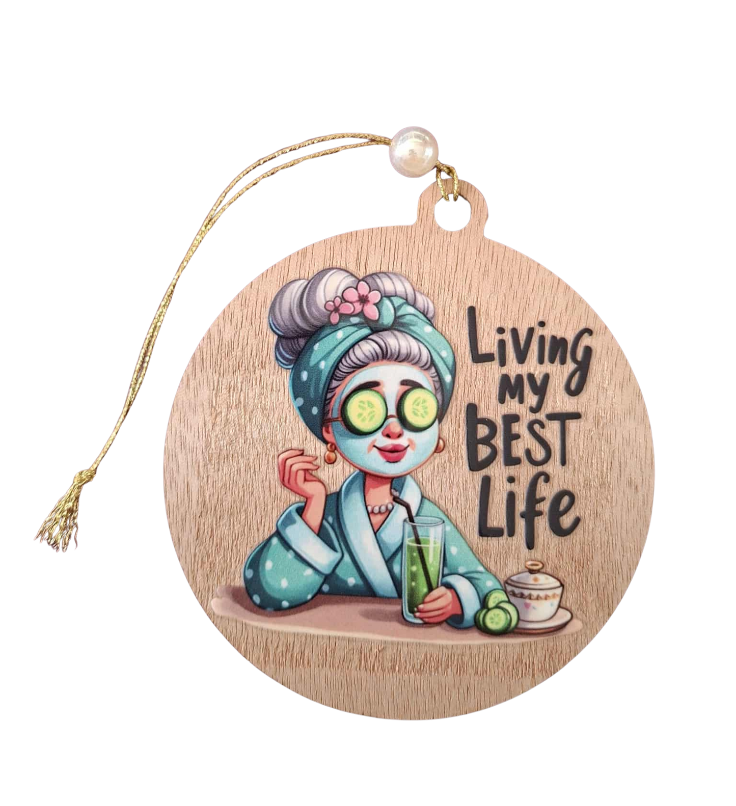 Living my best life small hanging sign