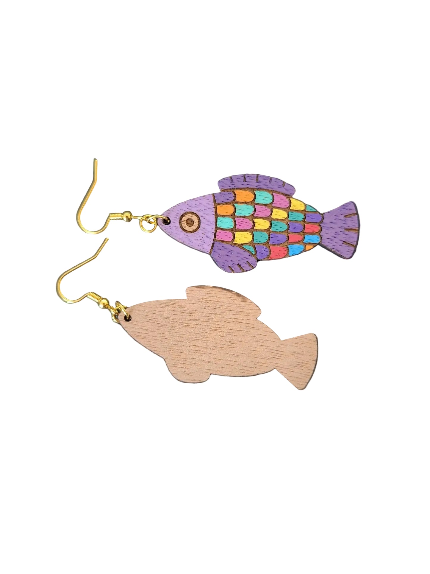 Handmade Fish Earrings – Laser Cut & Hand-Painted | Made in New Zealand