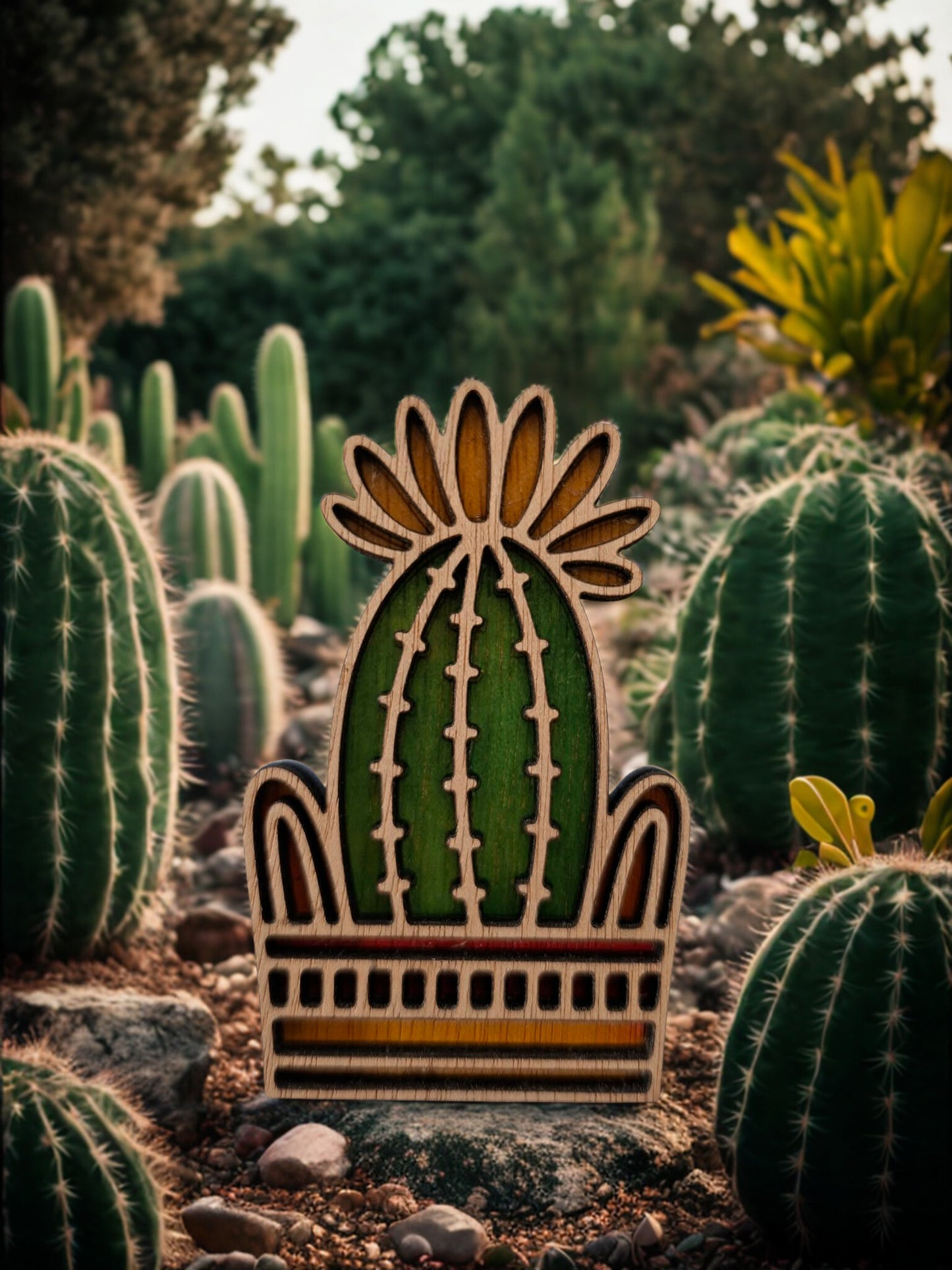 Hand coloured plant magnet