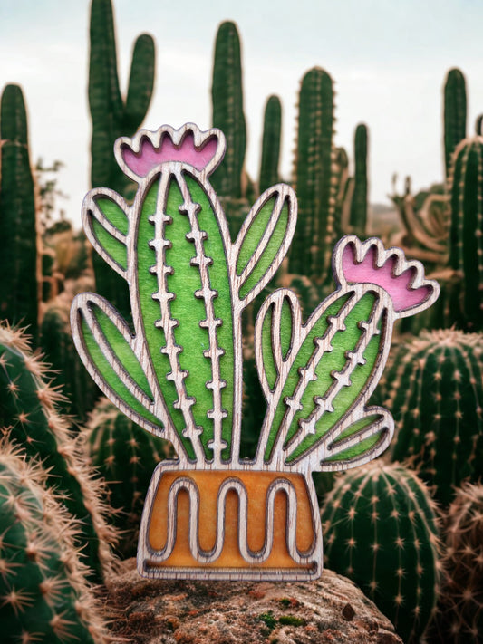 Hand coloured plant magnet