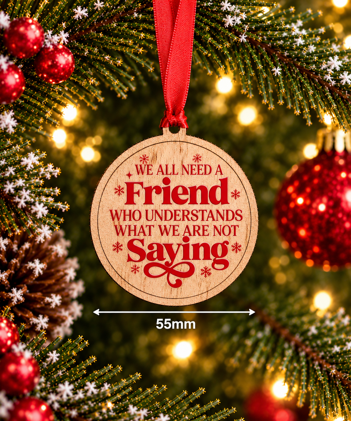 What We Are Not Saying – Wooden Christmas Decoration