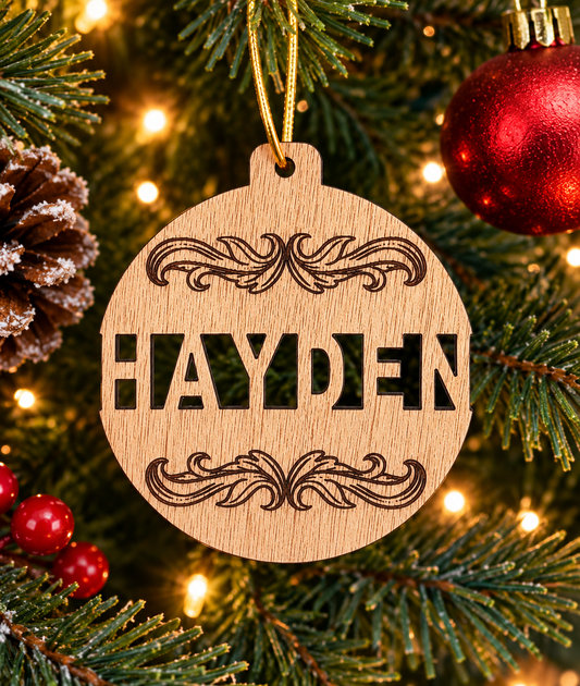 Early bird special - Personalized wooden Christmas decoration