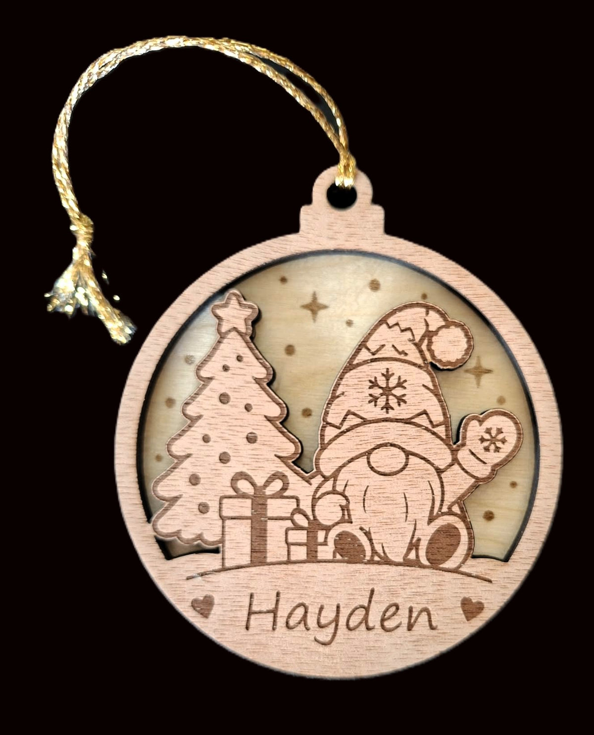 Personalised Gnome Christmas Decoration