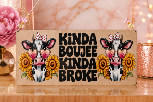 Kinda Boujee, Kinda Broke Sign