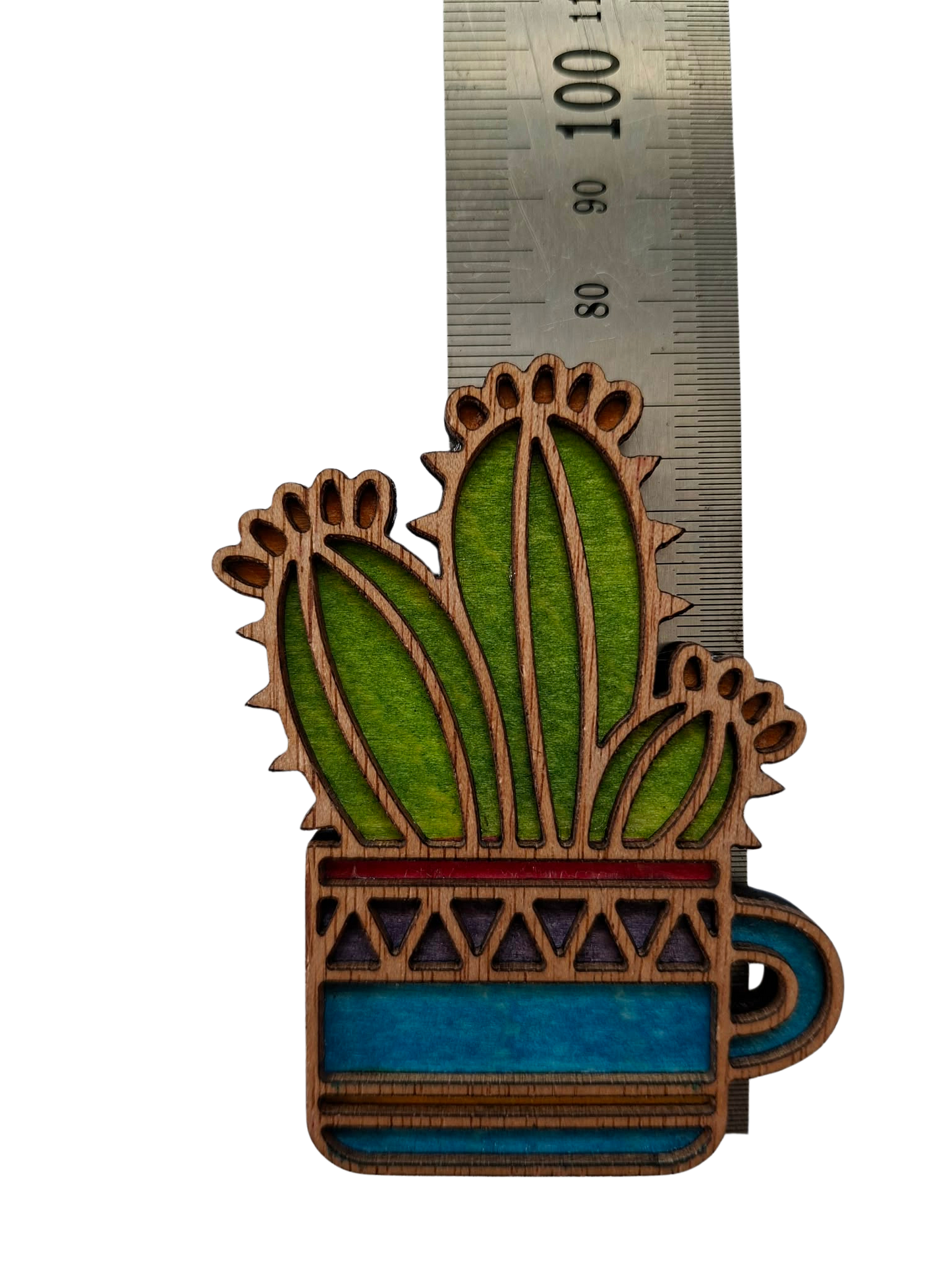 Hand coloured plant magnet