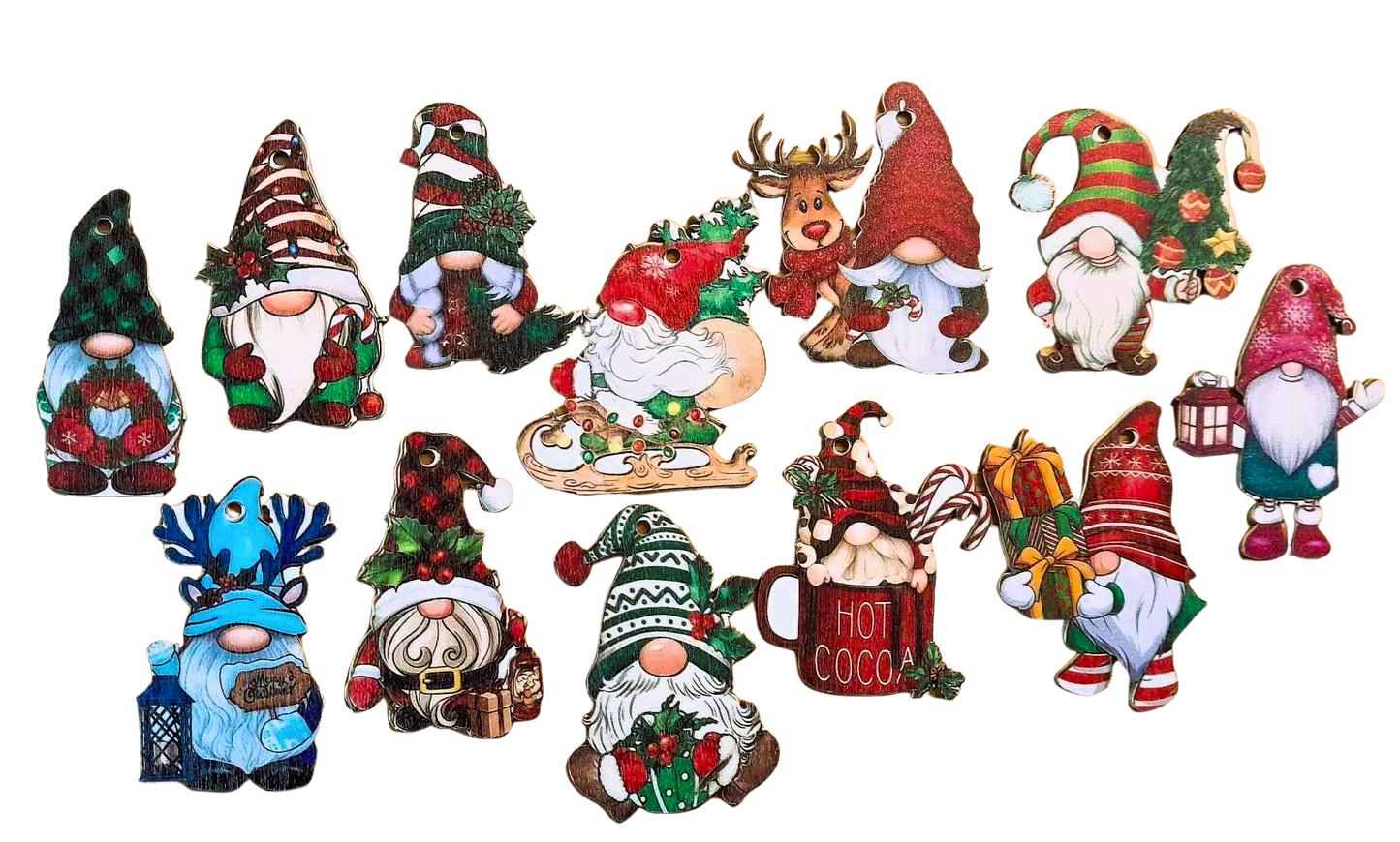 The Gnome Set - wooden decorations