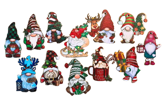 The Gnome Set - wooden decorations