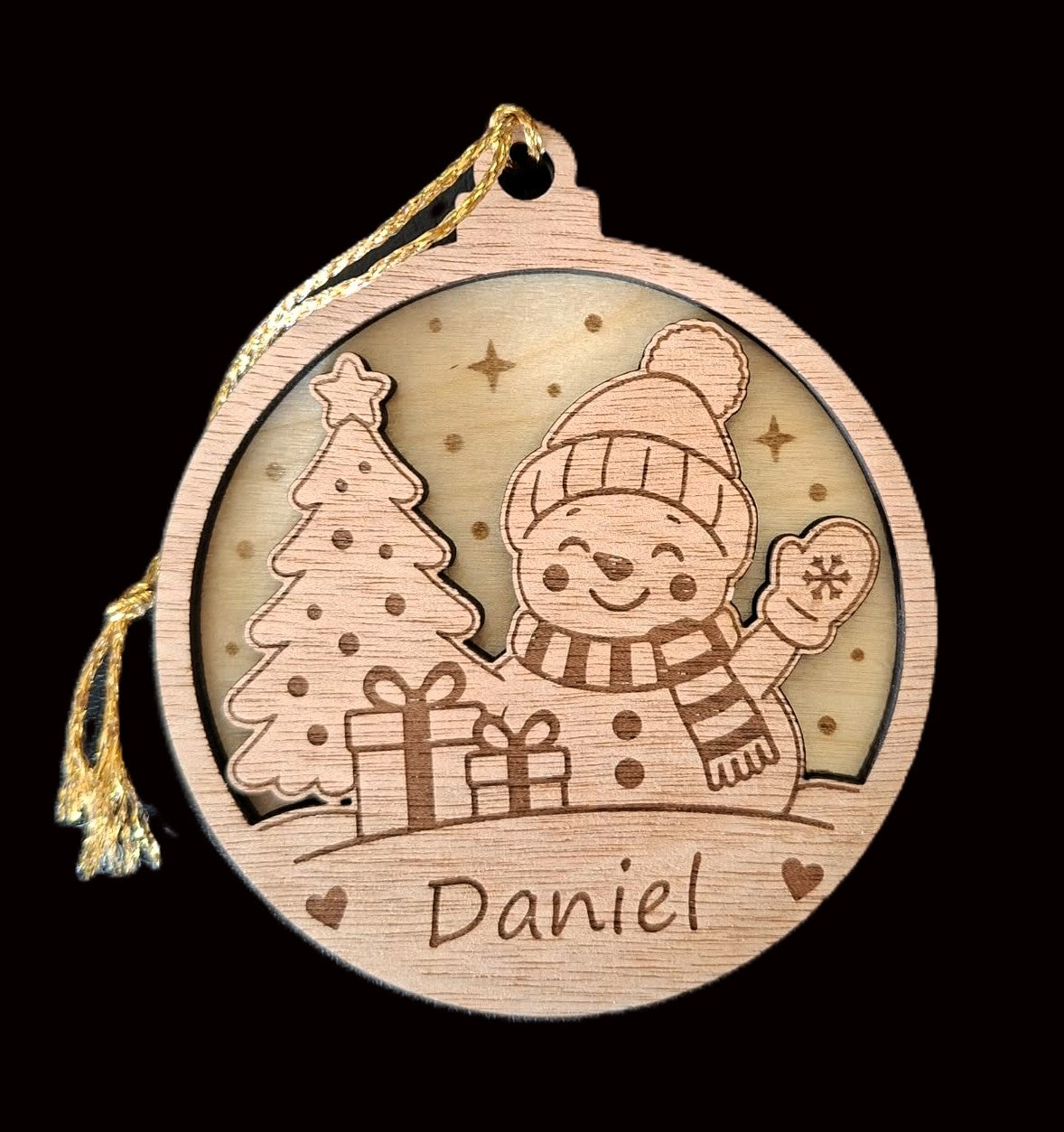 Personalised Snowman Christmas Decoration