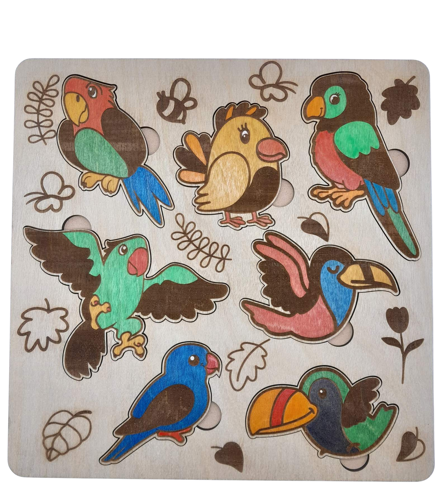 Bird #1 jigsaw puzzle - handmade and painted