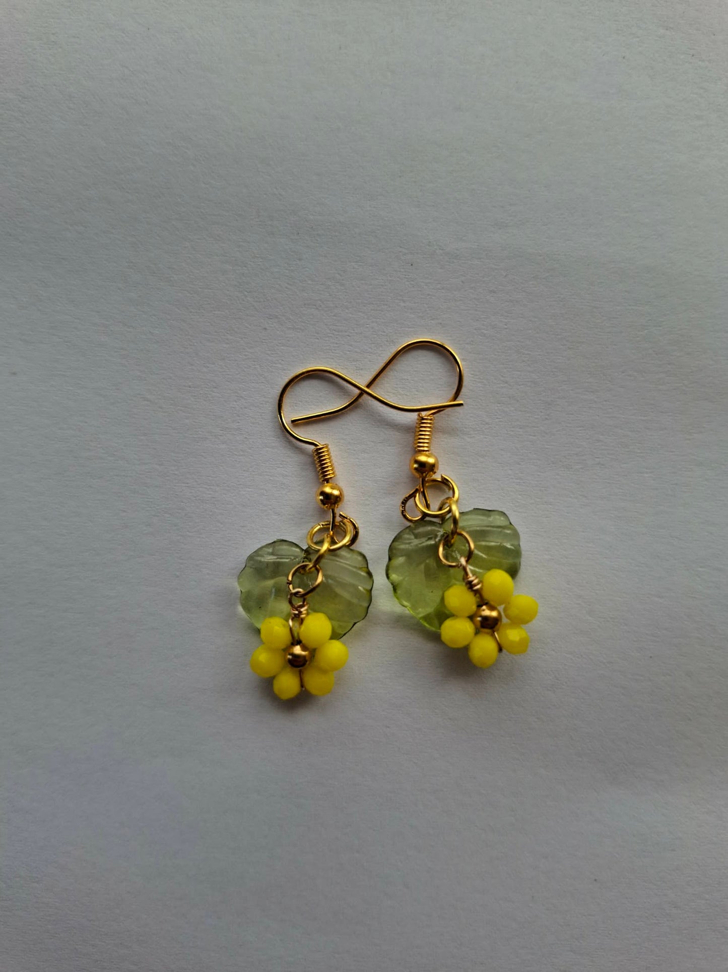 Woven crystal bead flower earrings - available in four colours
