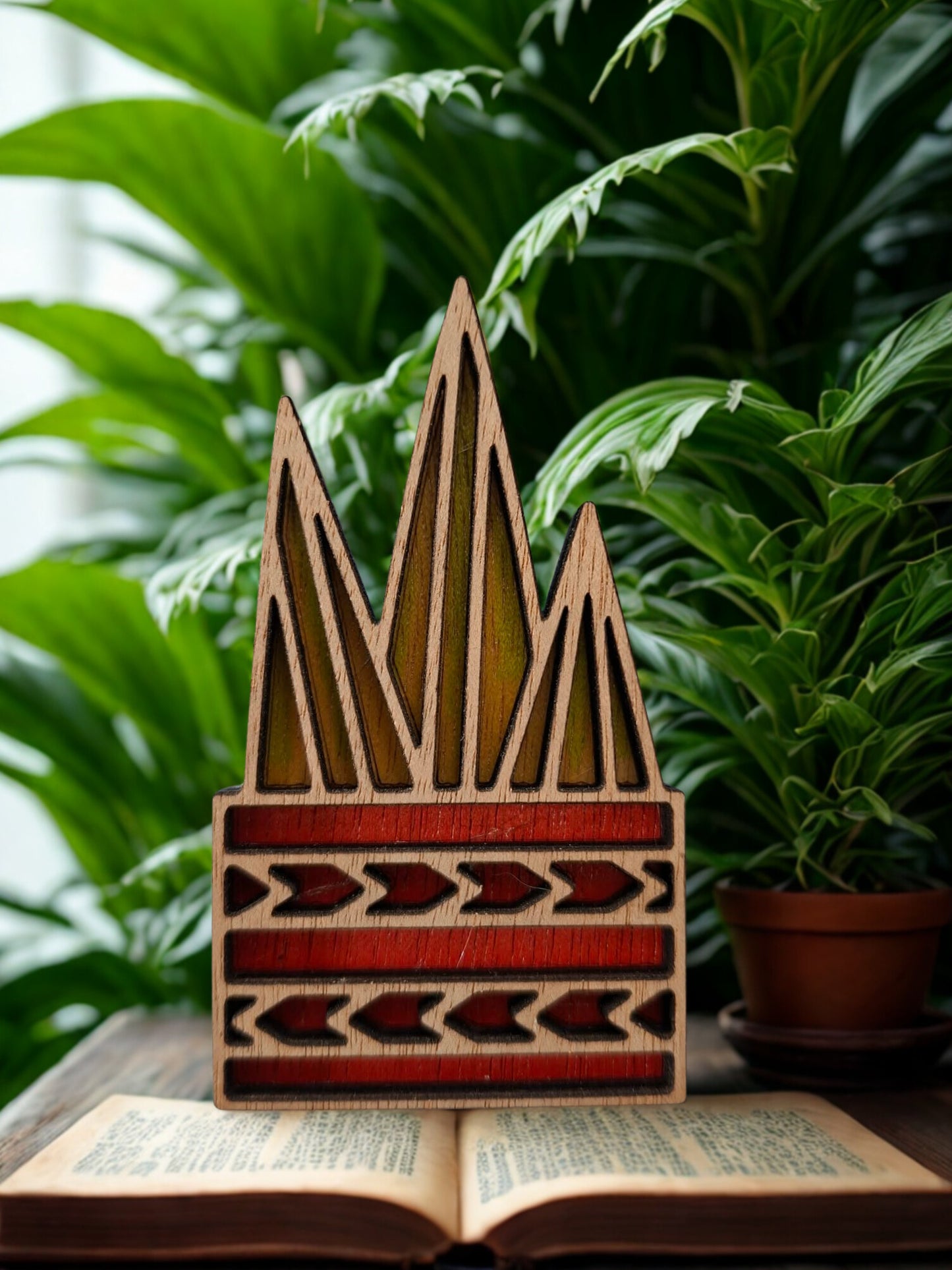 Hand coloured plant magnet