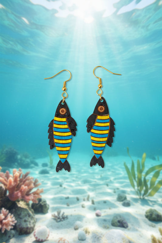 Handmade Fish Earrings – Laser Cut & Hand-Painted | Made in New Zealand