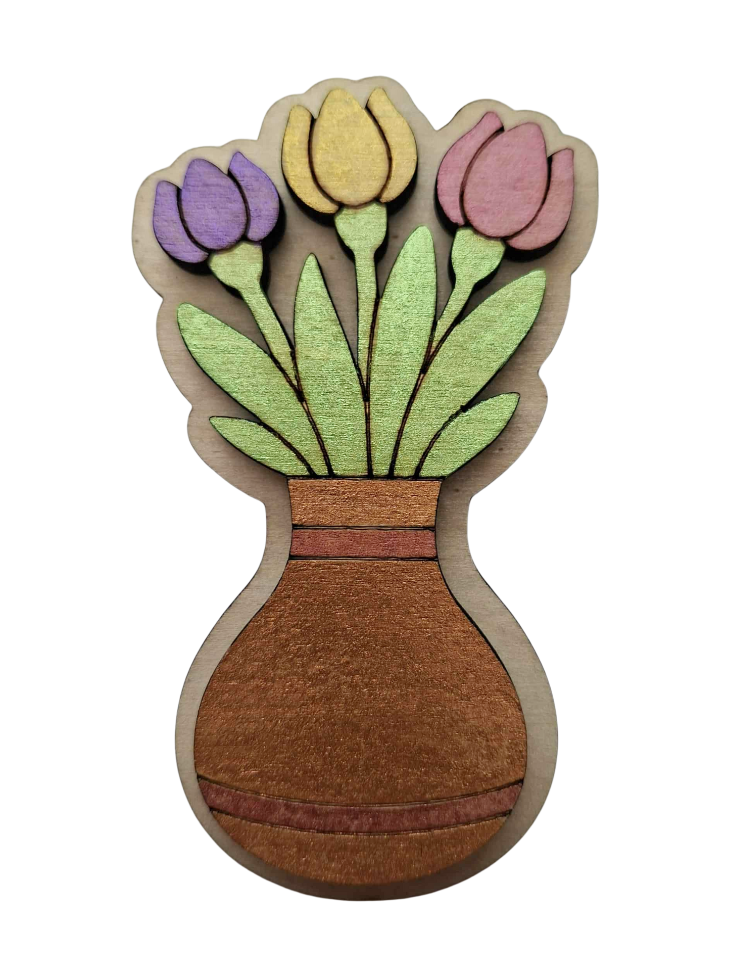 Large flower fridge magnet