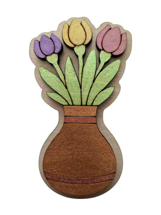 Large flower fridge magnet