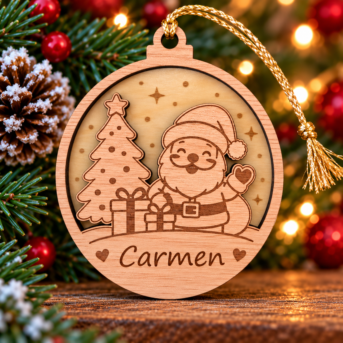 Personalised Santa Christmas Decoration