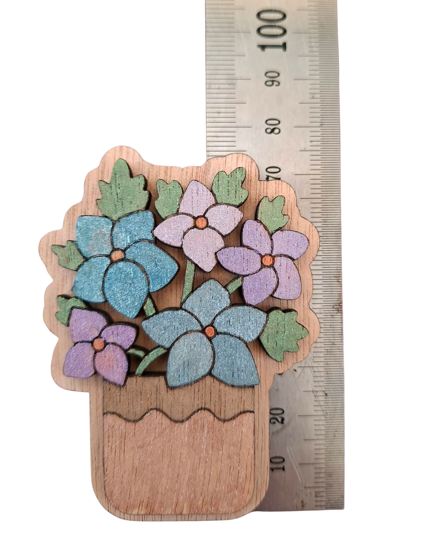 Hand painted flower magnet