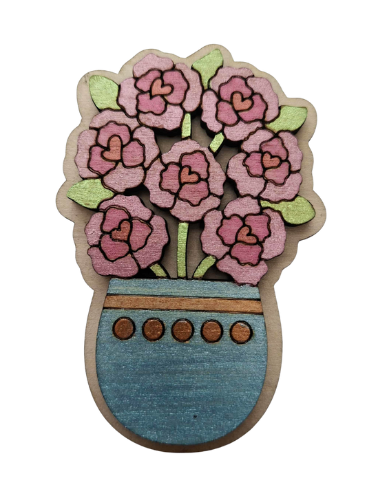 Large flower fridge magnet
