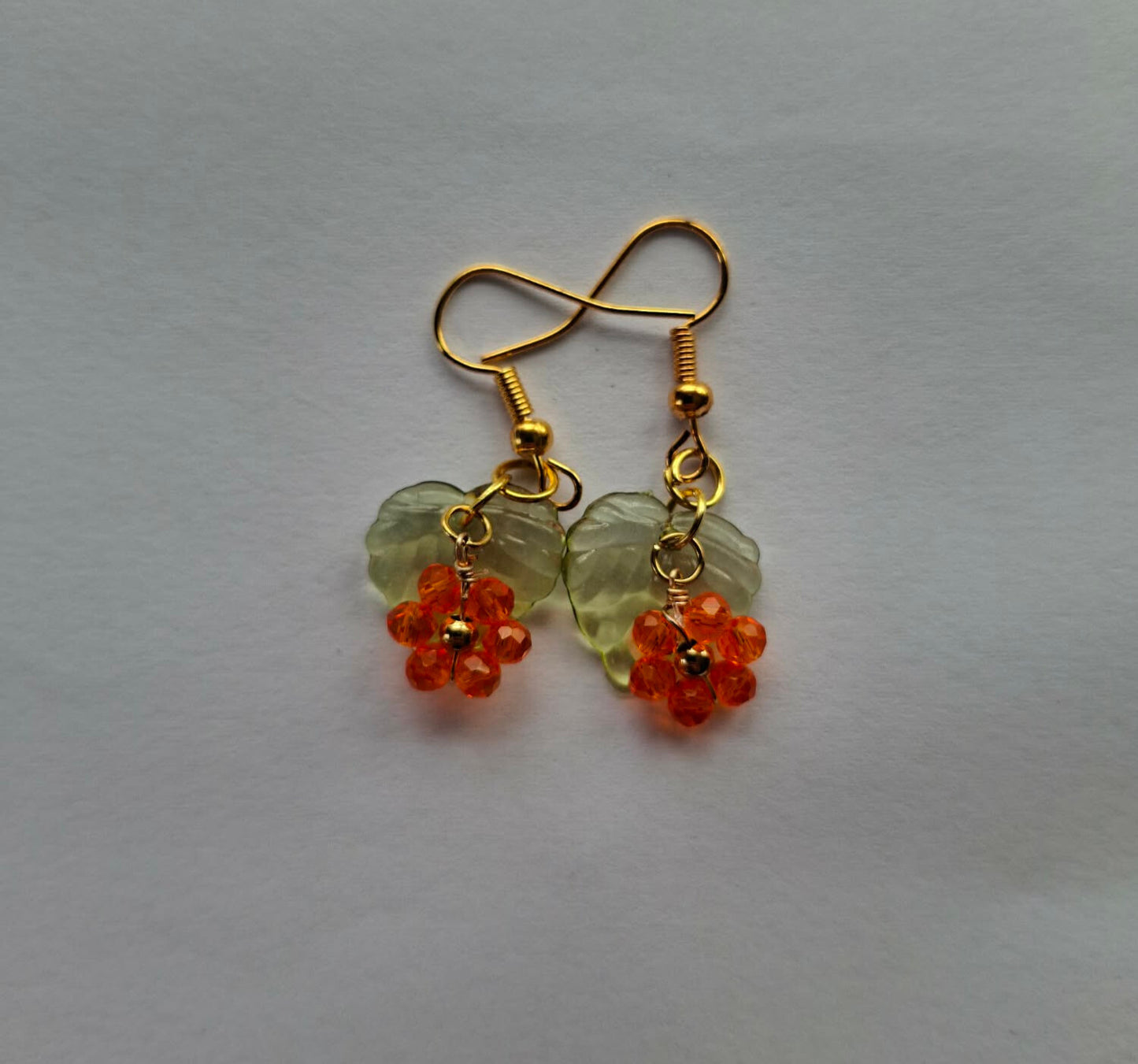 Woven crystal bead flower earrings - available in four colours