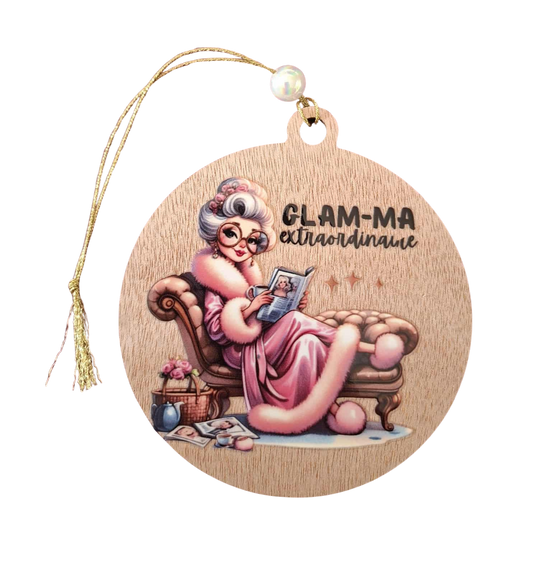 Glam-ma extraordinaire small hanging sign