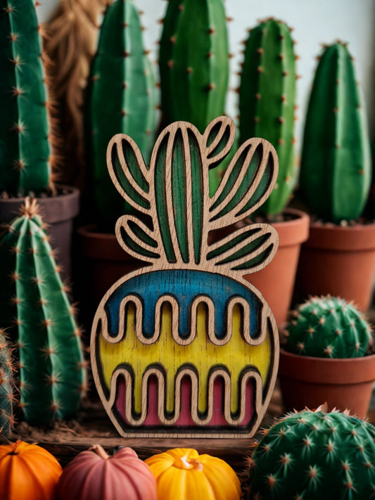 Hand coloured plant magnet