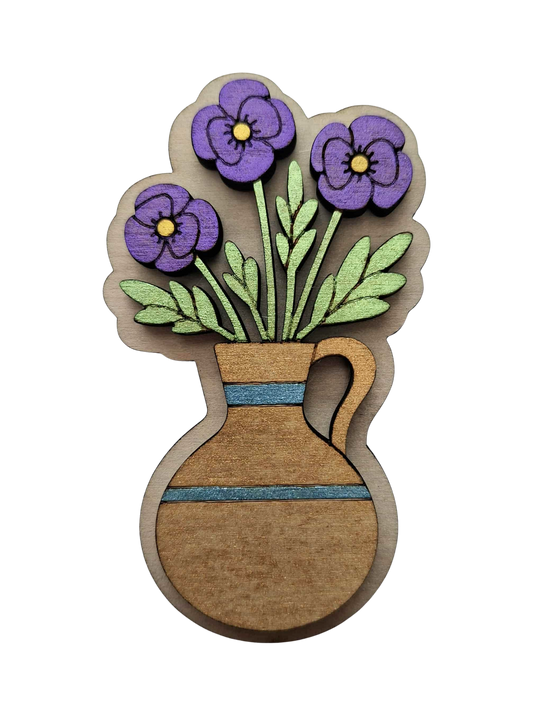 Large flower fridge magnet