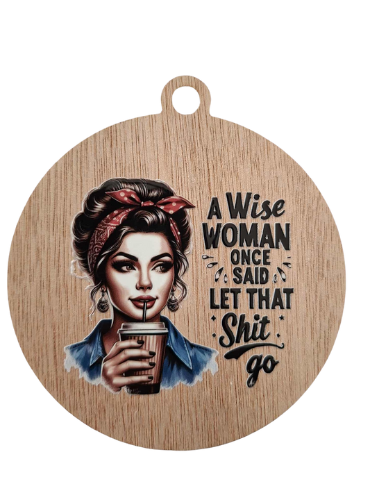 Retro Let that shit go fridge magnet/hanger