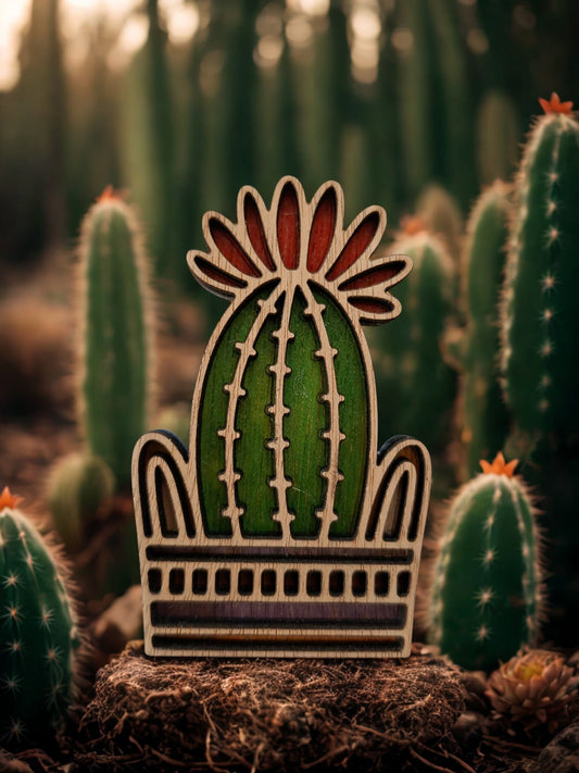 Hand coloured plant magnet