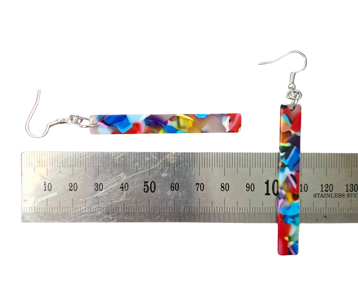 Rainbow kaleidoscope earrings