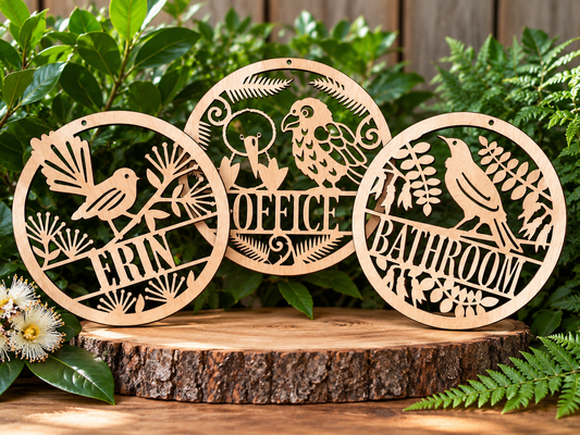 Personalised Wooden Name Wall Art – Laser Cut & Made in NZ - choose from three designs